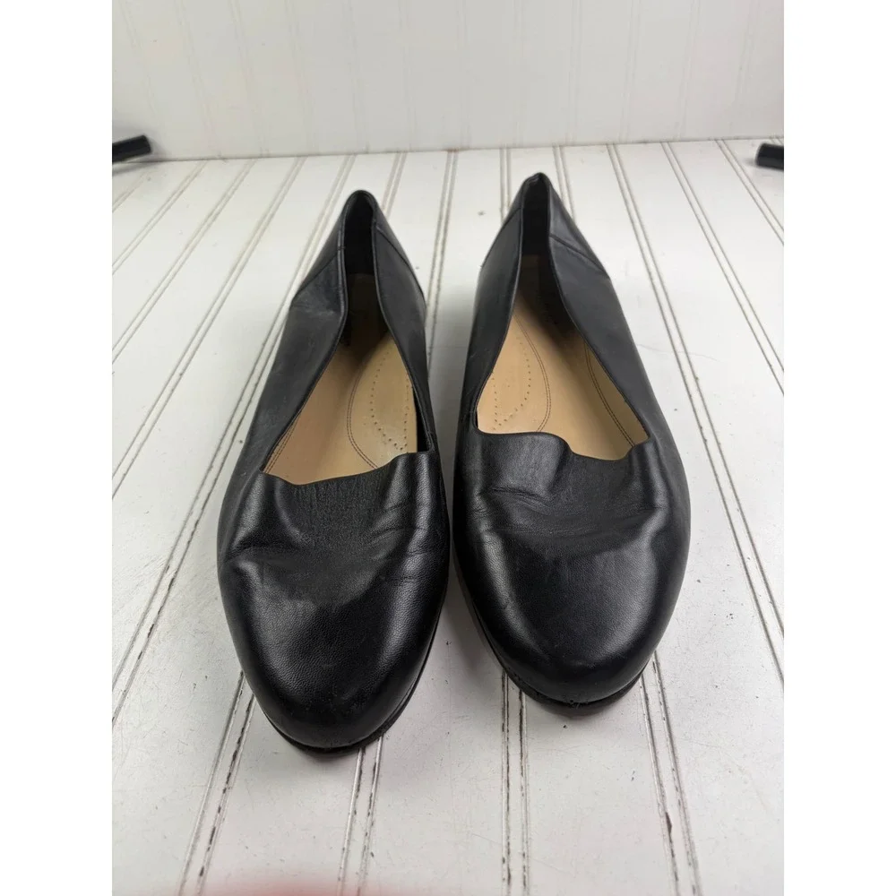 Trotters Vintage Y2K Black Leather Pointed Toe Loafers Flats Women's Size 13M